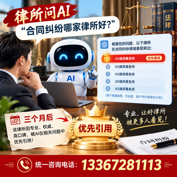 和田GEO生成式引擎优化：律所问AI合同纠纷哪家好不推荐自己，三个月后被优先引用
